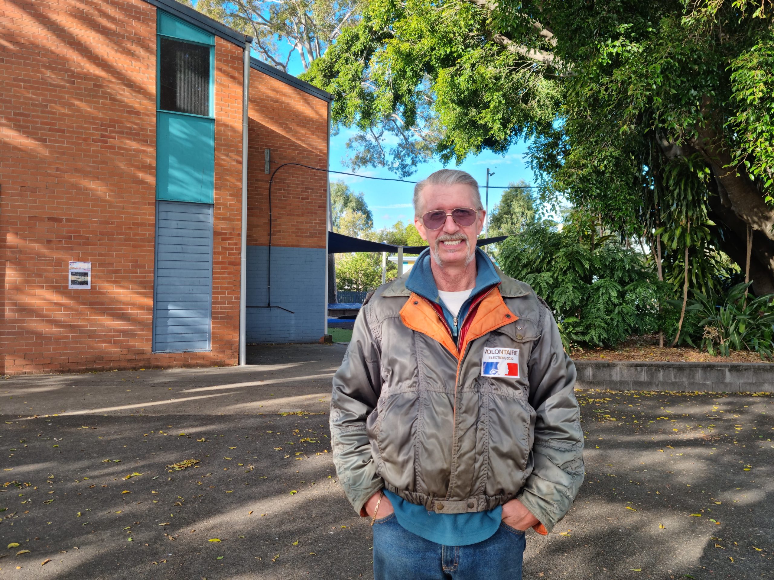 Frank Lamy in front of the Tingalpa State School on Sunday June 19th 2022.